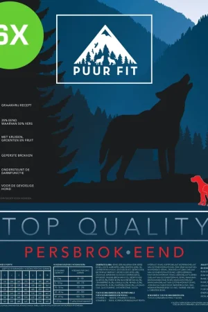 6x Puur Fit Top Quality Persbrok Eend 15 kg Beperkte Voorraad